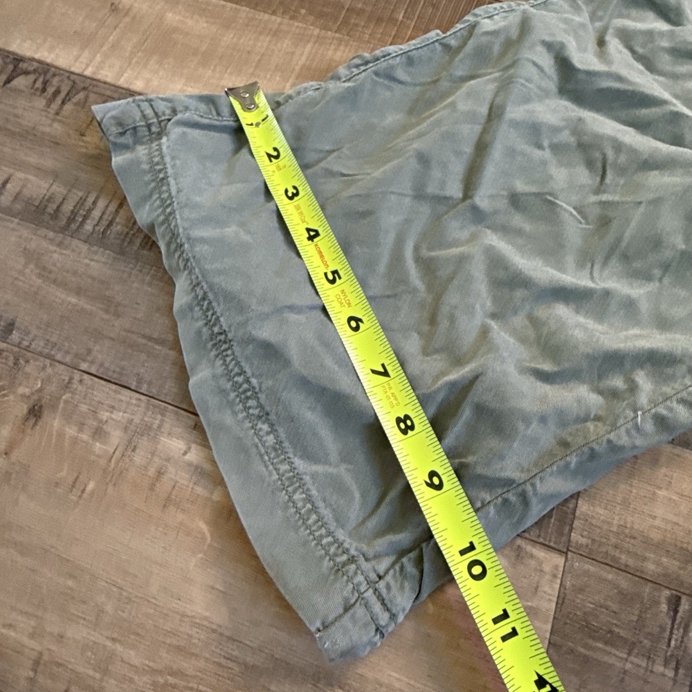 American Eagle Womens 10 Olive Stretch High Rise Baggy Wide Leg Cargo Pants - Picture 5 of 10